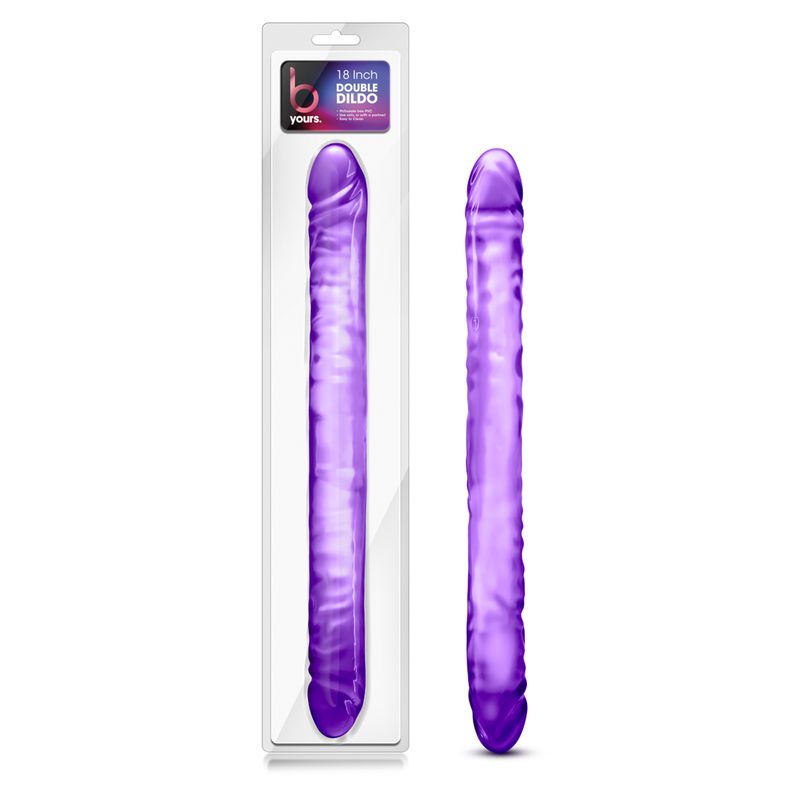 B Yours Double Dildo Purple 18in-BL-36791