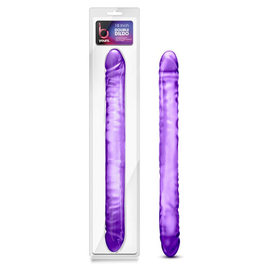B Yours Double Dildo Purple 18in-BL-36791