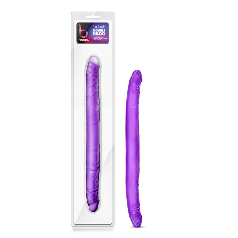 B Yours Double Dildo Purple 16in-BL-52011