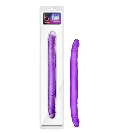 B Yours Double Dildo Purple 16in-BL-52011