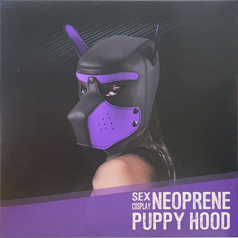 Puppy Play Mask Black-PPLAY-BLK