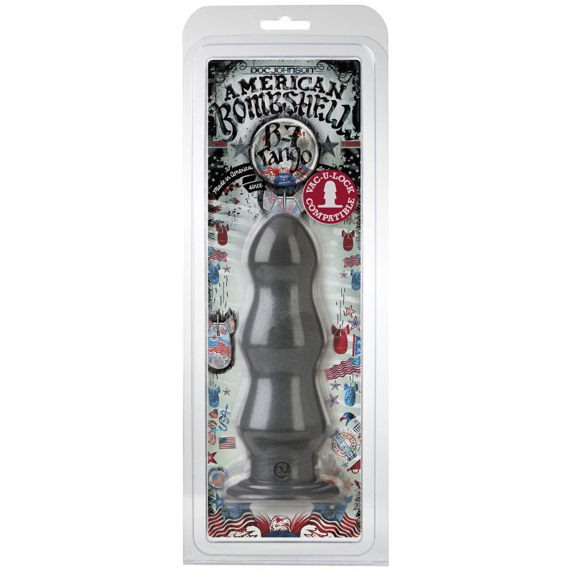 B-7 Tango 7in Anal Dildo Gun Metal-0270-39-CD