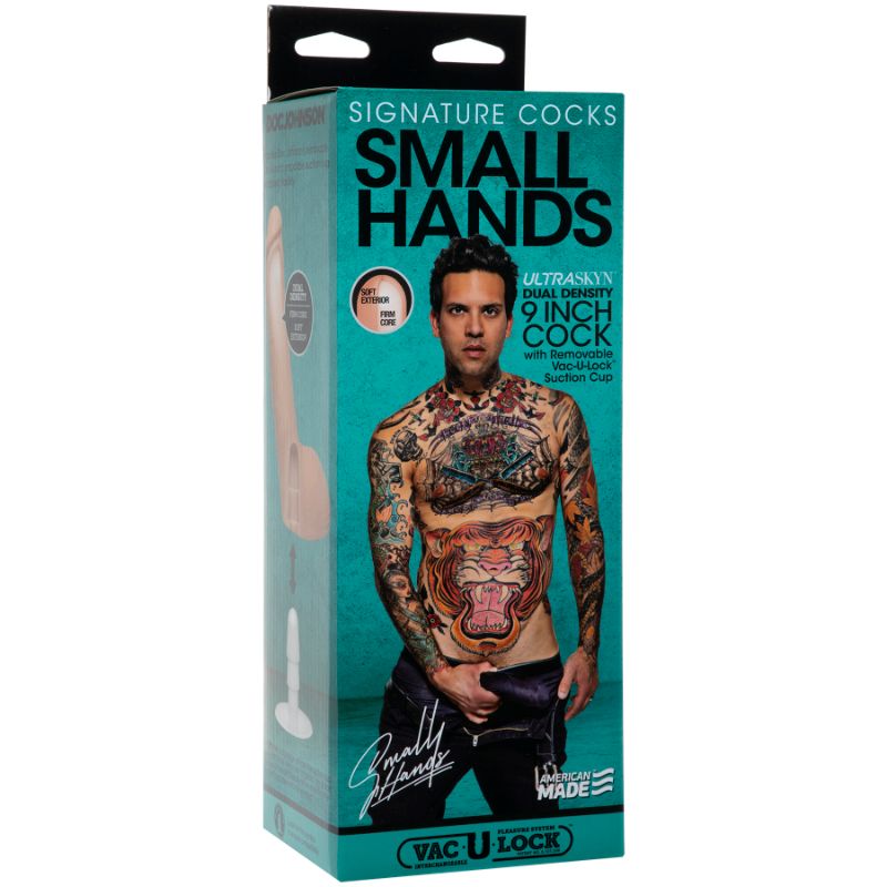 Small Hands Cock w Removable Vac-U-Lock Suction Cup Vanilla-8160-16-BX