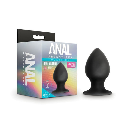 Anal Adventures Platinum Silicone Anal Stout Plug Large-BL-81005
