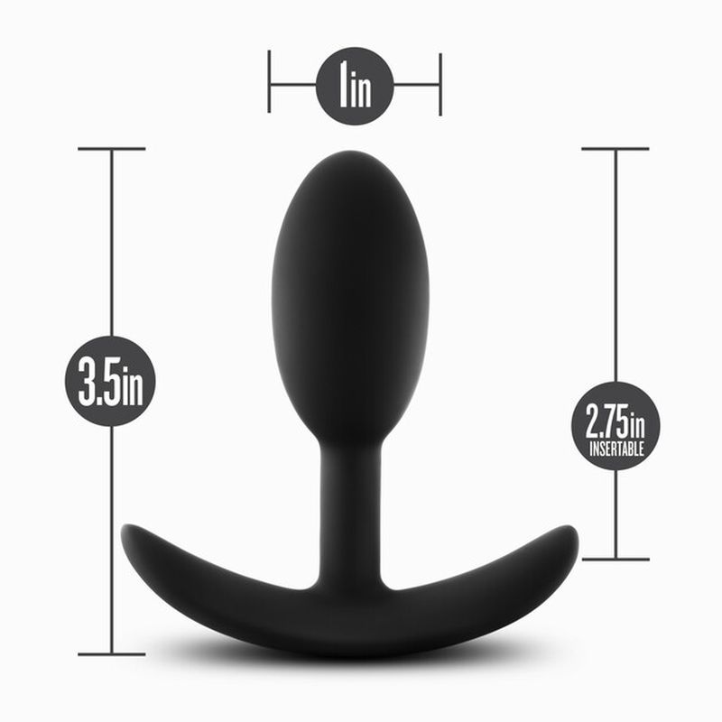Anal Adventures Platinum Silicone Vibra Slim Plug Small-BL-11845