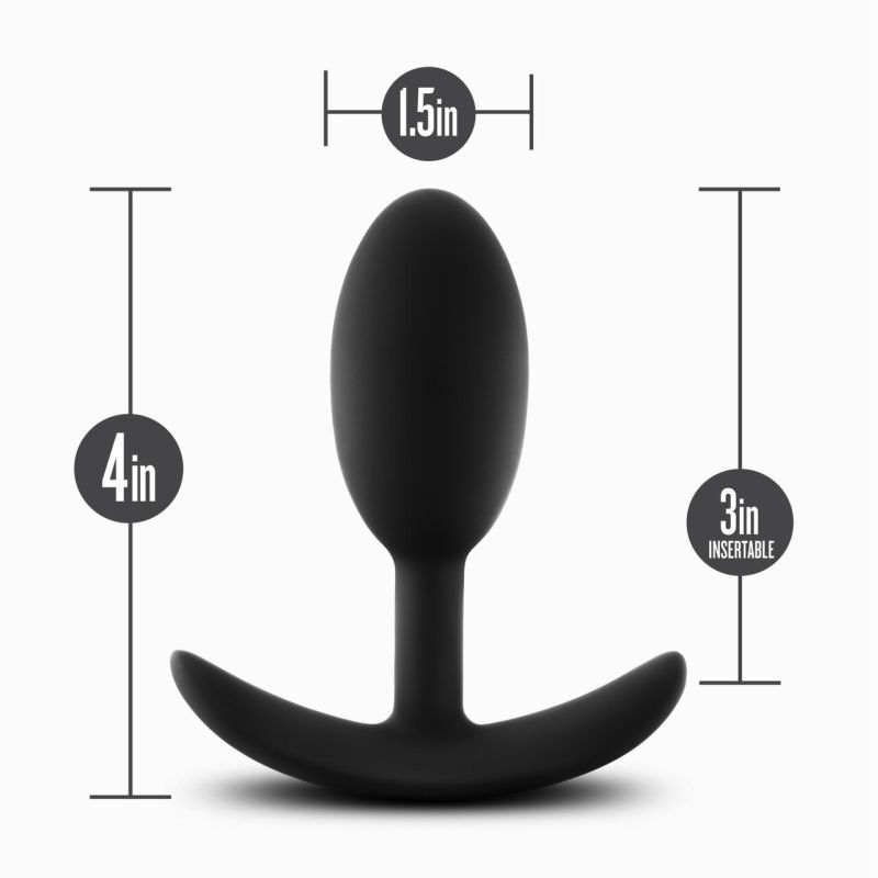 Anal Adventures Platinum Silicone Vibra Slim Plug Medium-BL-11875