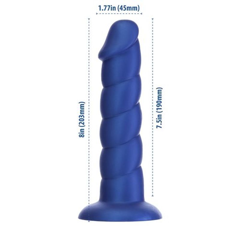 Unicorn Dildo 8in Blue-89214-BLU