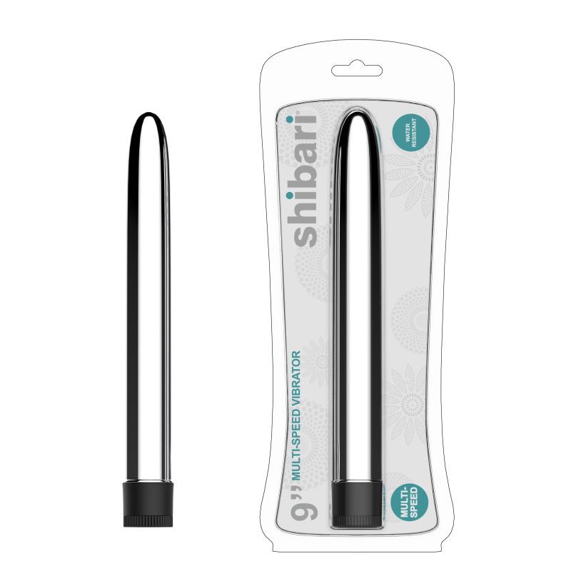 Shibari Multi-Speed Vibrator 9in Silver-SW-0756-SIL