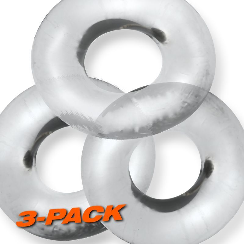 Fat Willy 3 Pc Jumbo Cockrings Clear-OX-3065-CLR