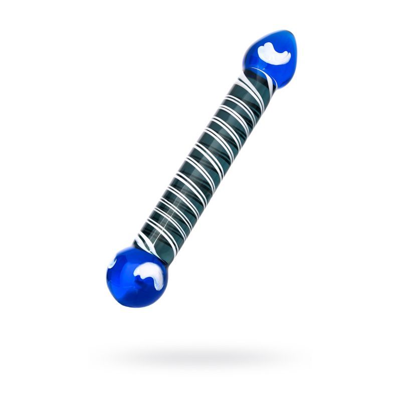 Sexus Glass Dildo Duo Blue 20cm-912053-NAV