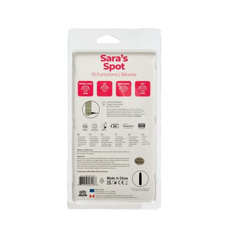 Power Bullet Sara's Spot Vibrator Pink-56216