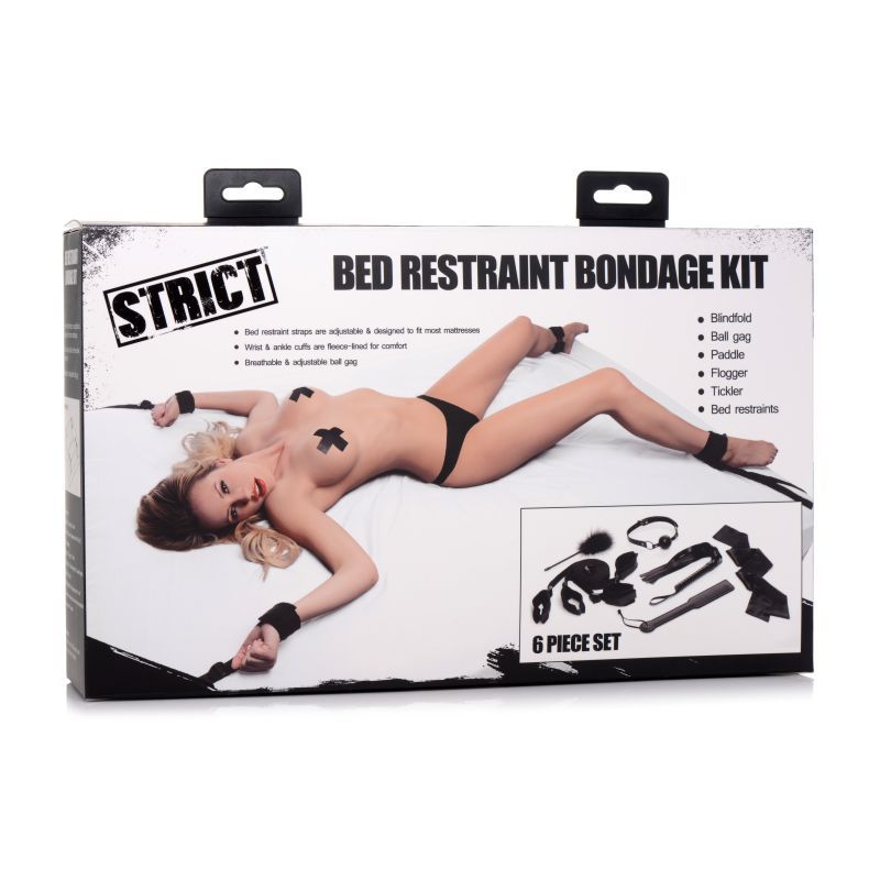 Bed Restraint Bondage Kit Black-AG739-BLK