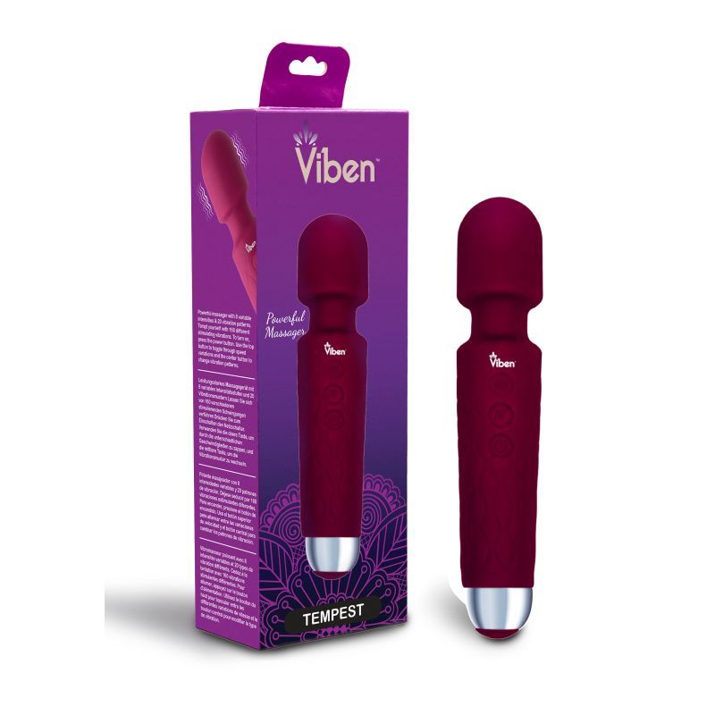 Viben Tempest Rechargeable Wand Massager Ruby-VB-75003-RUBY