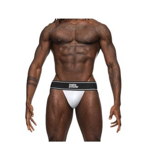 Male Power Modal Rib Jock White-390-275-WHT-L/XL