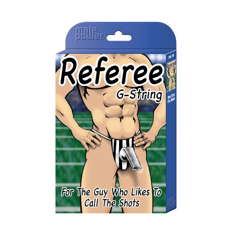 Referee Novelty G-String Black-PAK-707-BLK-O/S
