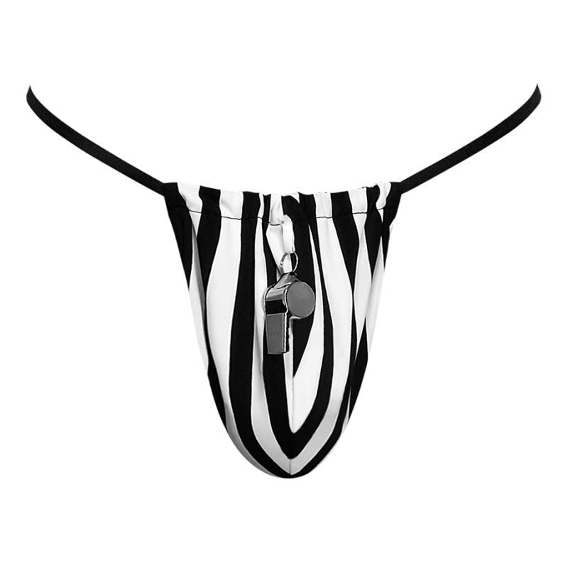 Referee Novelty G-String Black-PAK-707-BLK-O/S
