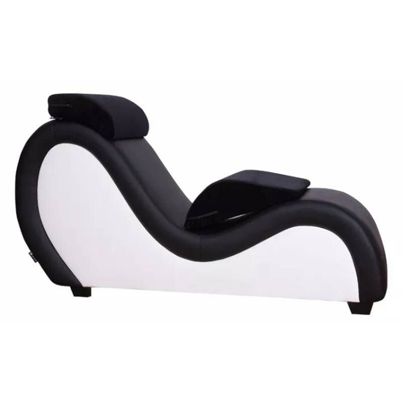 Kama Sutra Mebon Chaise Love Lounge Red w Black Pillows-A125-PUP-RED