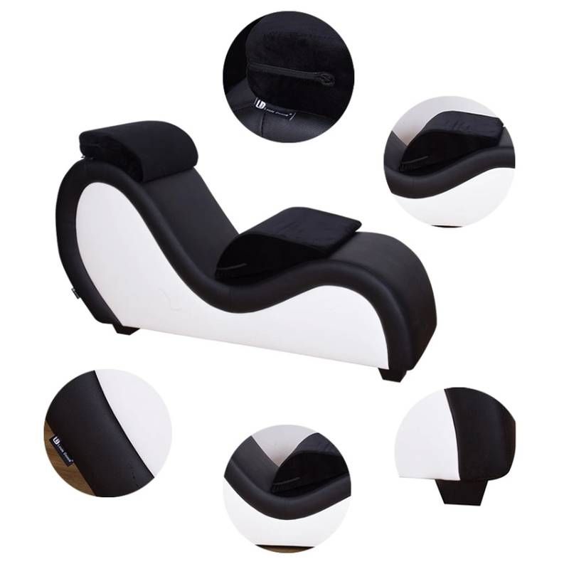 Kama Sutra Mebon Chaise Love Lounge Red w Black Pillows-A125-PUP-RED