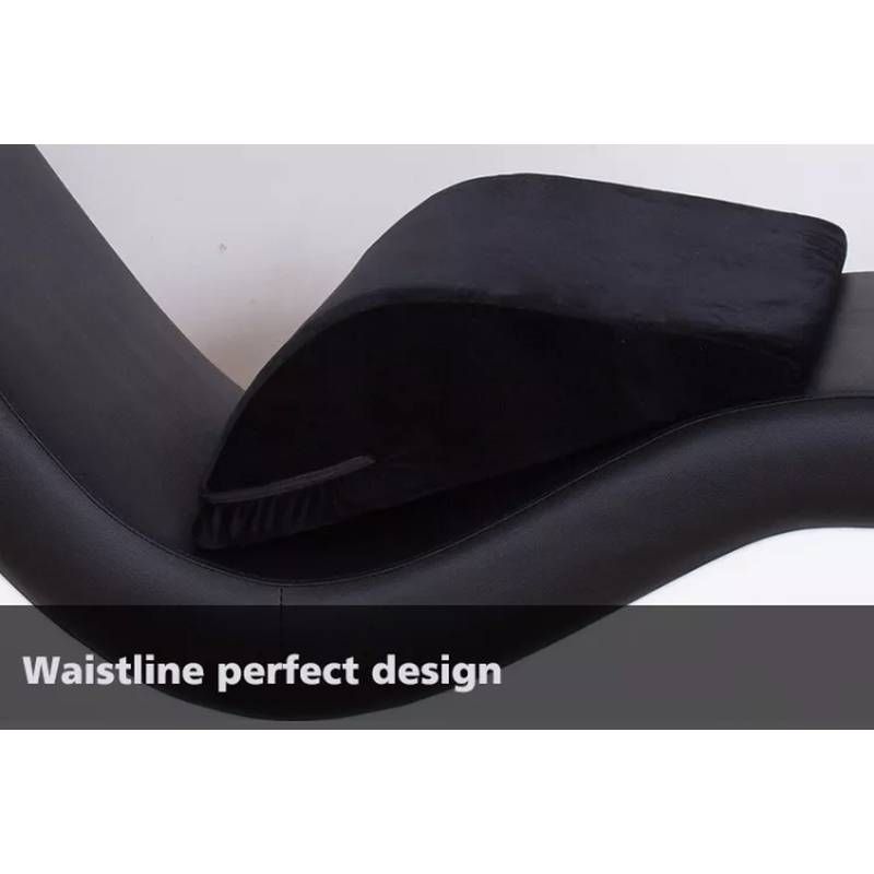 Kama Sutra Mebon Chaise Love Lounge Red w Black Pillows-A125-PUP-RED