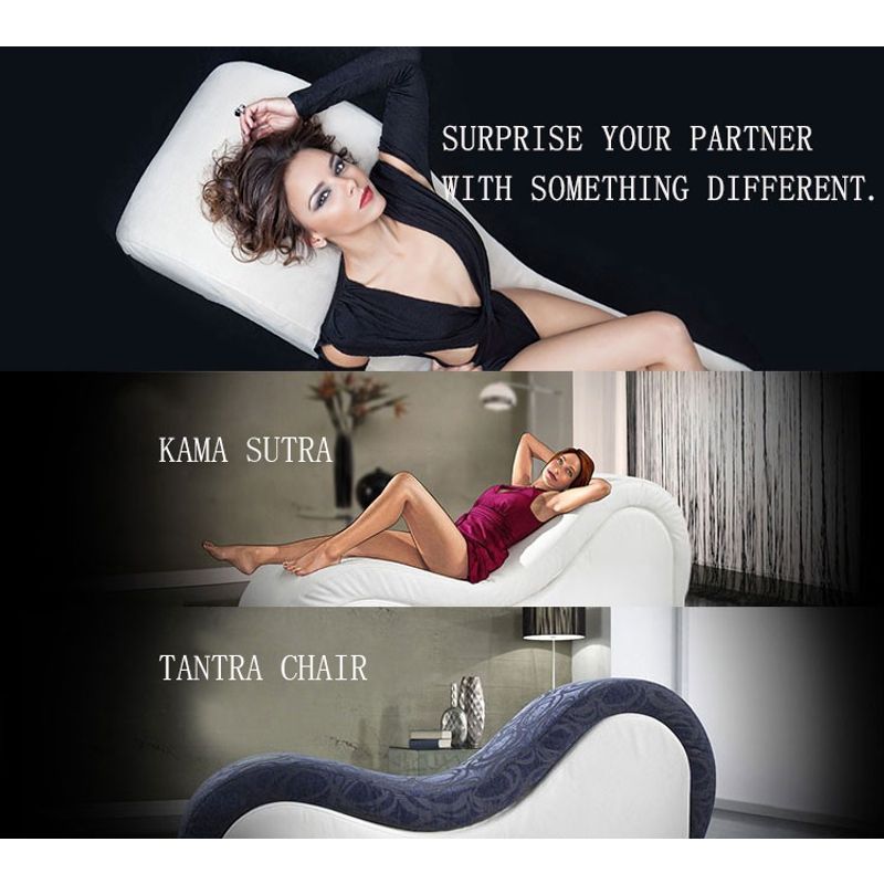 Kama Sutra Mebon Chaise Love Lounge Red w Black Pillows-A125-PUP-RED