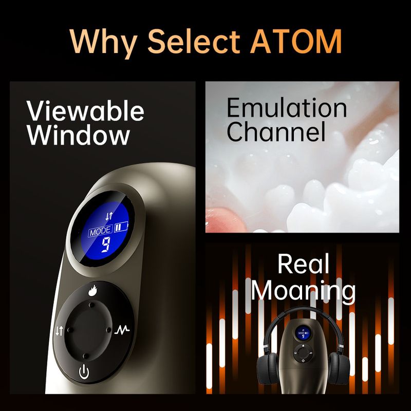 Atom Electronic Masturbator-AC02-BLK