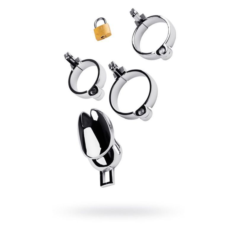 Silver Metal Chastity Cage Adjustable-717207