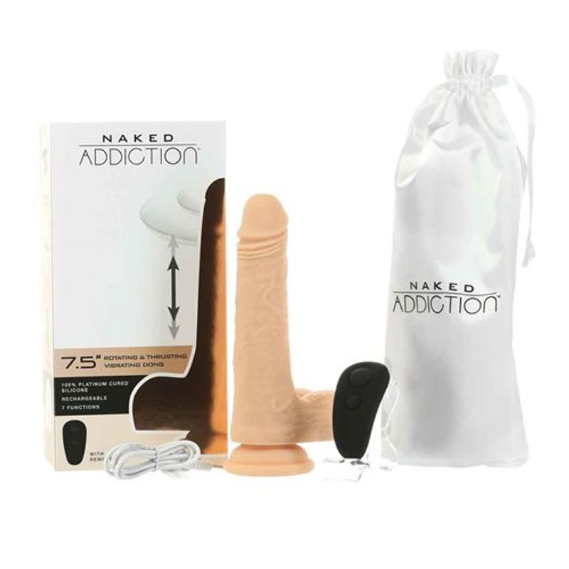 The Freak Vibrating Rotating Dong w Remote-88525