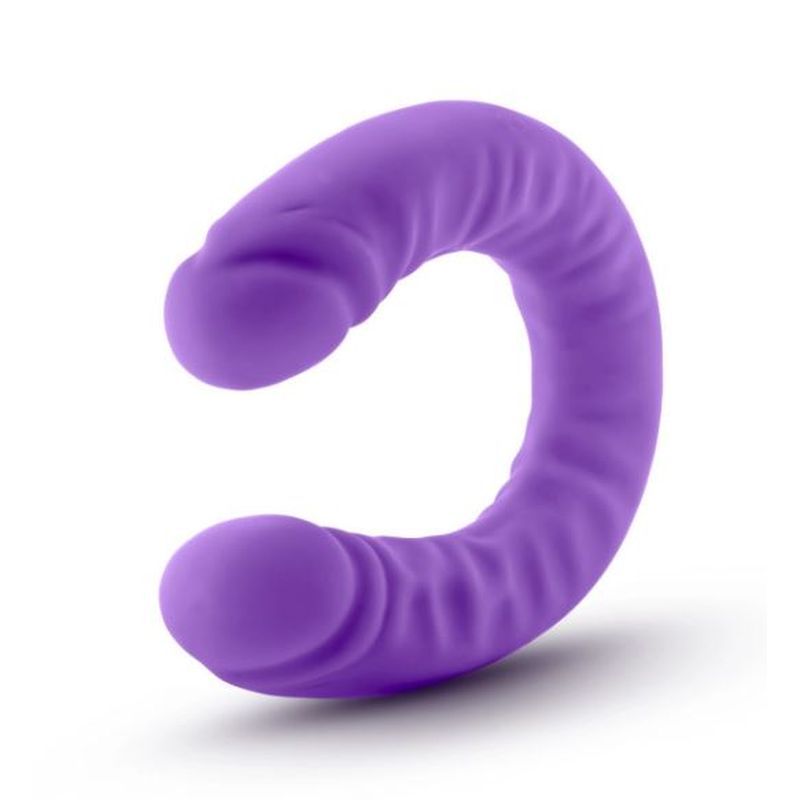 Ruse Silicone Slim 18in Purple Double Dong-BL-32291