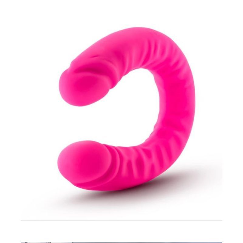 Ruse Silicone Slim 18in Hot Pink Double Dong-BL-32290