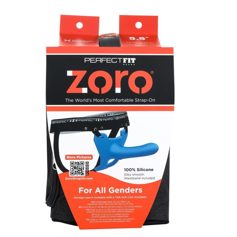 Zoro Strap-On 5.5in Blue-ZR-049