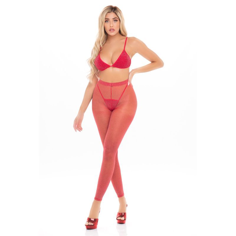 Tall Order 3 Pc Legging Set Red-23088-RED-O/S