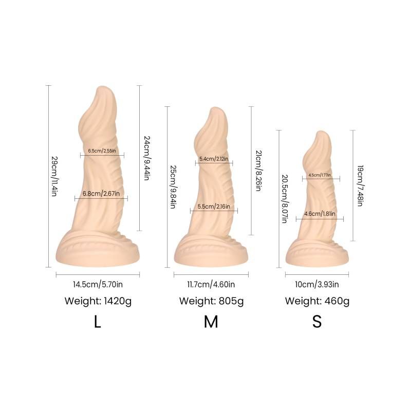 Sphinx Liquid Silicone Dildo Medium-23021-BEIG-M