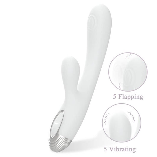 Pada Rabbit and G-Spot Pulsing Vibrator White-V-71