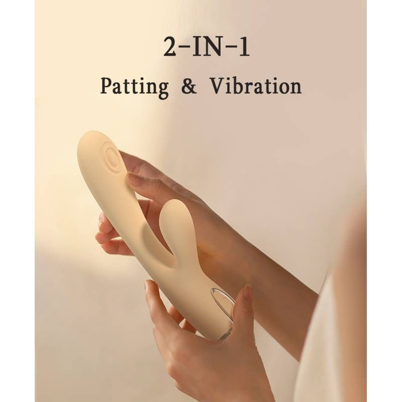Pada Rabbit and G-Spot Pulsing Vibrator White-V-71