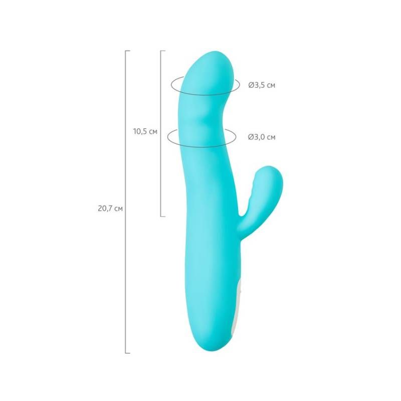 JOS Merry Swirl Rotating Shaft Rabbit Vibrator Blue-783047