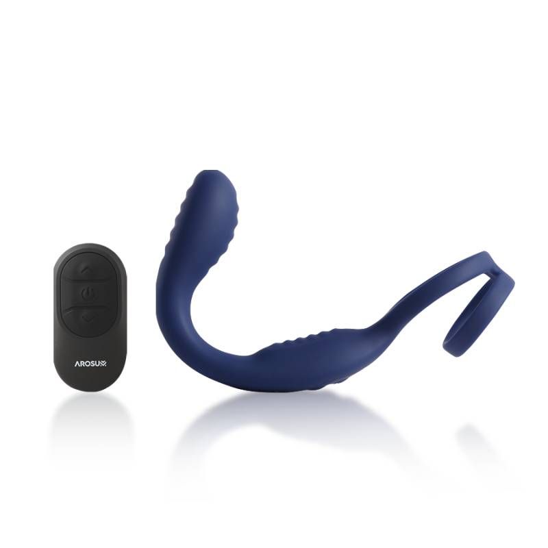 VibraDuo Vibrating Anal Probe and Perineum Stim with Cockring-ARS-G04002VD