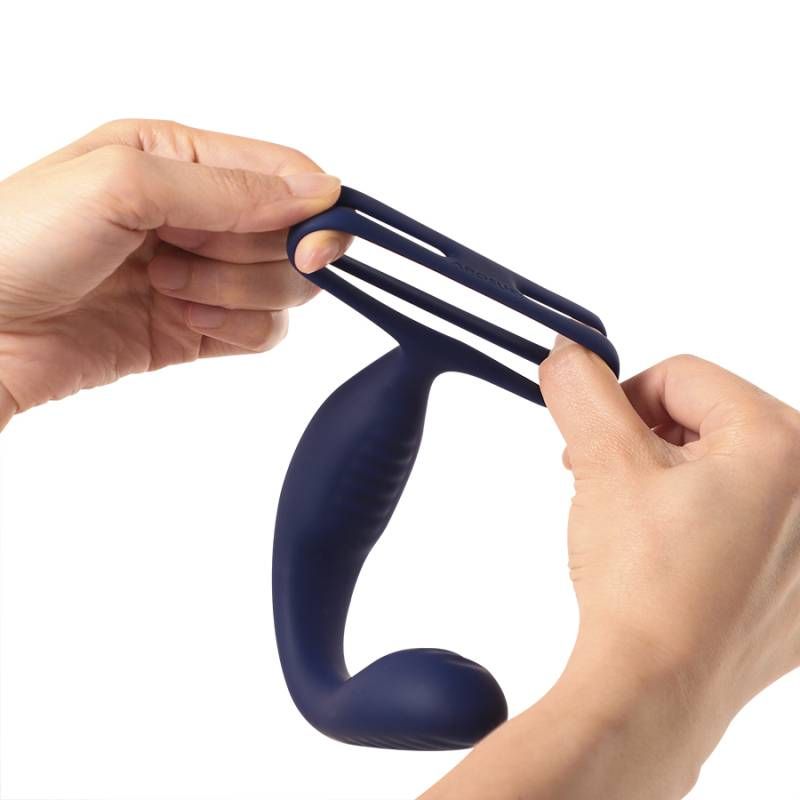 VibraDuo Vibrating Anal Probe and Perineum Stim with Cockring-ARS-G04002VD