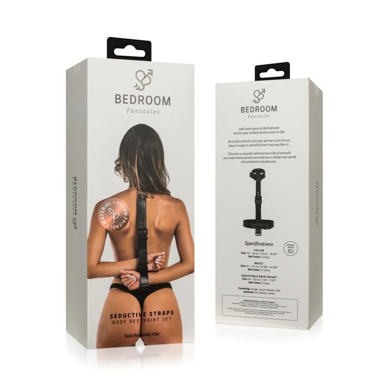 Collar with Wrist Cuffs Body Restraint-BF011BLK