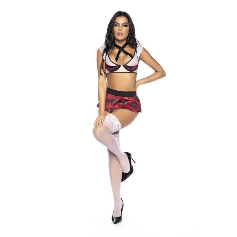 4 Pc Sexy Schoolgirl Costume-M60000-S/M