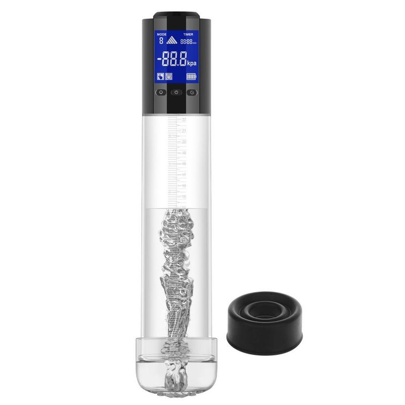 Smart Rechargeable LCD Penis Pump w Sleeve and Donut-ZD-05-LY