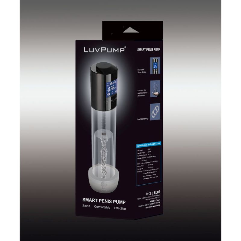 Smart Rechargeable LCD Penis Pump w Sleeve and Donut-ZD-05-LY