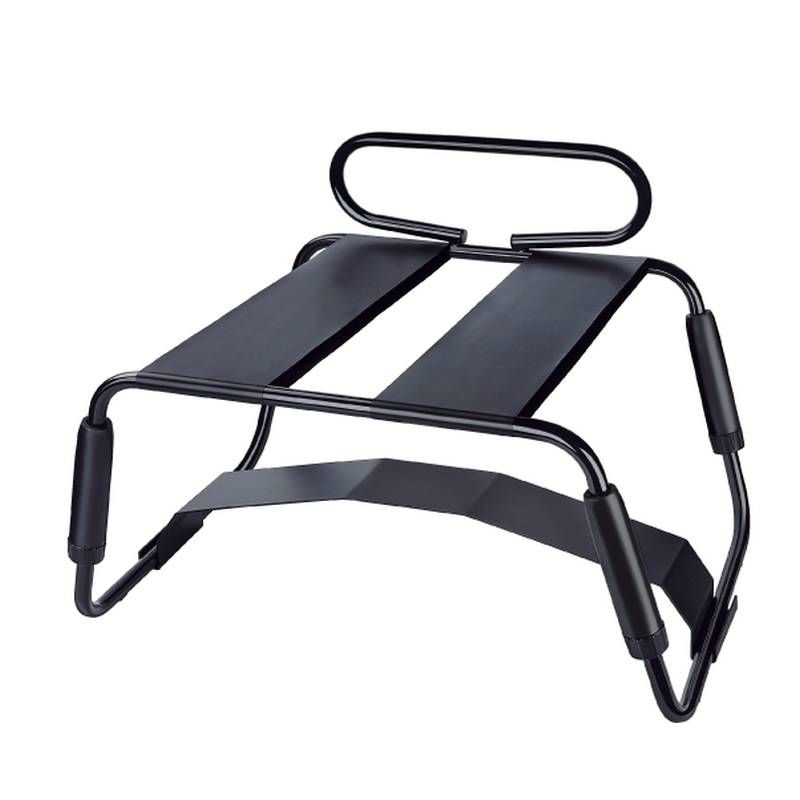 Sex Chair Adjustable Height Black w Handle and Arch Bridge-YDA-013TZ