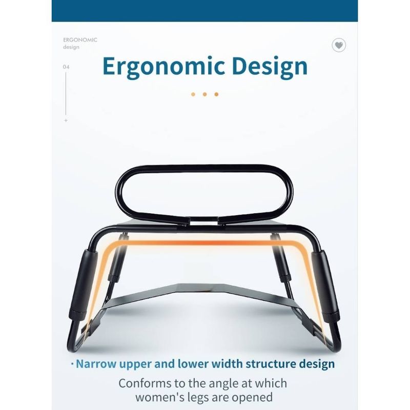 Sex Chair Adjustable Height Black w Handle and Arch Bridge-YDA-013TZ