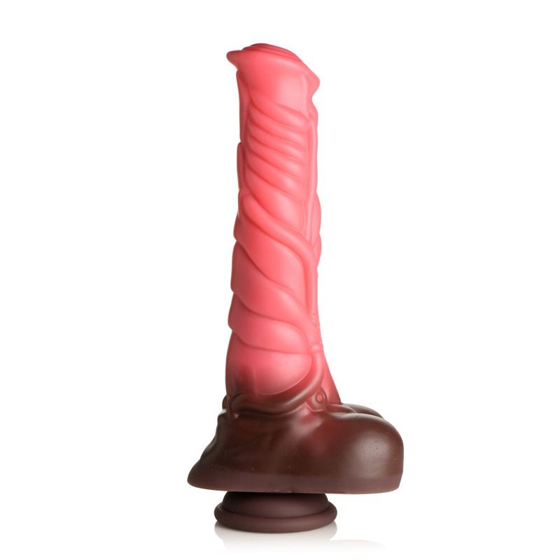 Deluxe Centaur Thrusting & Vibrating Silicone Dildo-AH328