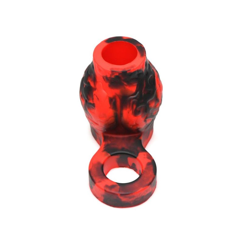 Hell Hound Silicone Penis Sleeve + Ball Stretcher-AH471-M