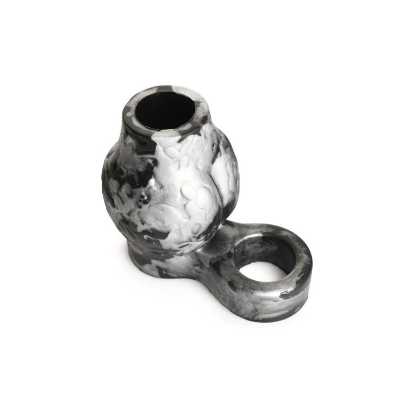 Night Prowler Silicone Penis Sleeve + Ball Stretcher-AH472-L