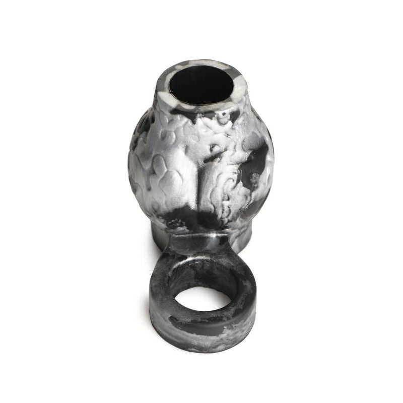 Night Prowler Silicone Penis Sleeve + Ball Stretcher-AH472-L