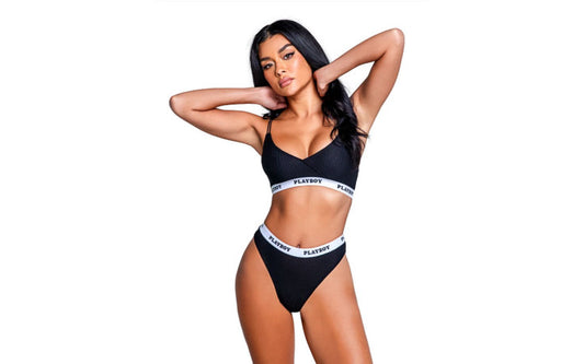Playboy Lifestyle Bunny 2 Pc Set Black