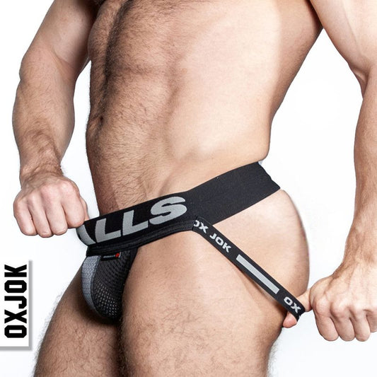 Oxballs Airmesh Swagger Jockstrap Tar Black-JOK-1010-BLK-S