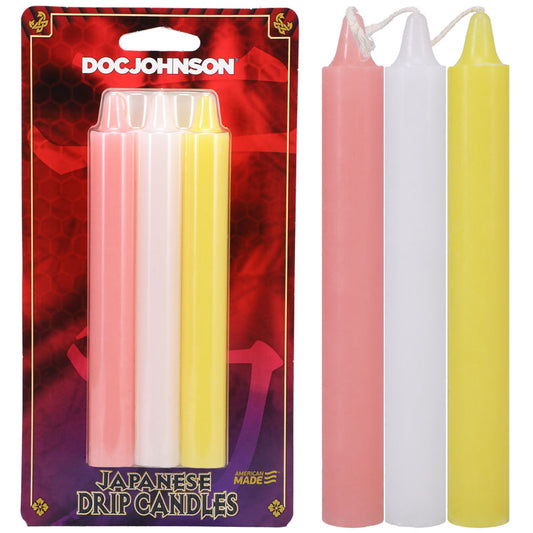 Japanese Drip Candles - Light - Light Coloured 3 Pack-2101-02-CD